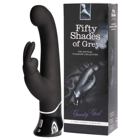 Siva nijansa - vibrator s klitoralnim nastavkom (USB punjenje)