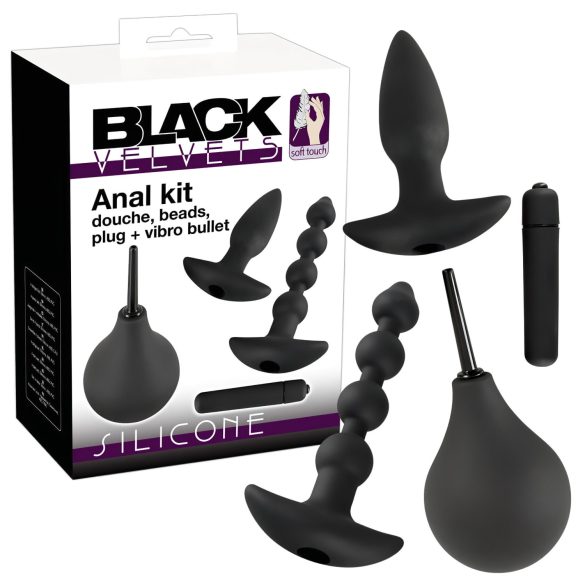 Black Velvets - analni vibrator set - 4 dijela