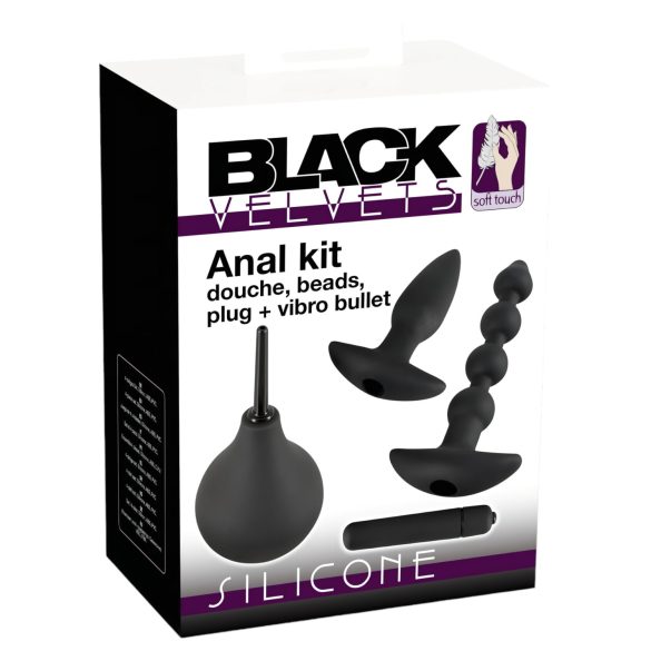 Black Velvets - analni vibrator set - 4 dijela