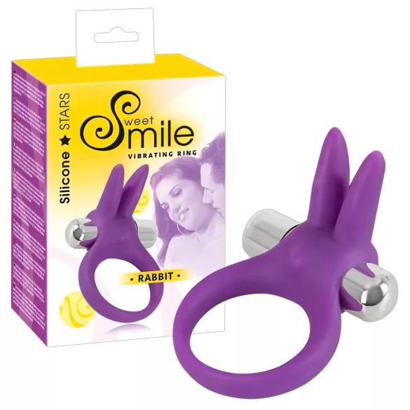 SMILE - Vibrirajući penis prsten zajačić - silikon ljubičasti