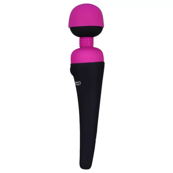 PalmPower Wand - masažer vibrator na punjenje - ružičasto-crni