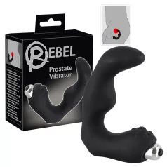 Rebel - vibrator za prostatu zakrivljeni - crni