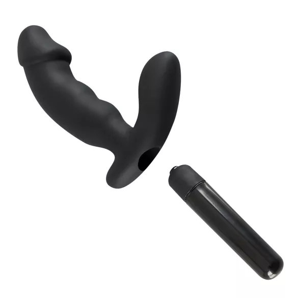Rebel - vibrator za prostatu s penisom - crni