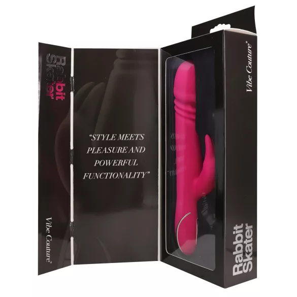 Vibe Couture - Rabbit vibrator s lupanjem - zečji, ružičasti