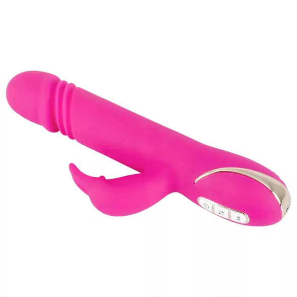 Vibe Couture - Rabbit vibrator s lupanjem - zečji, ružičasti