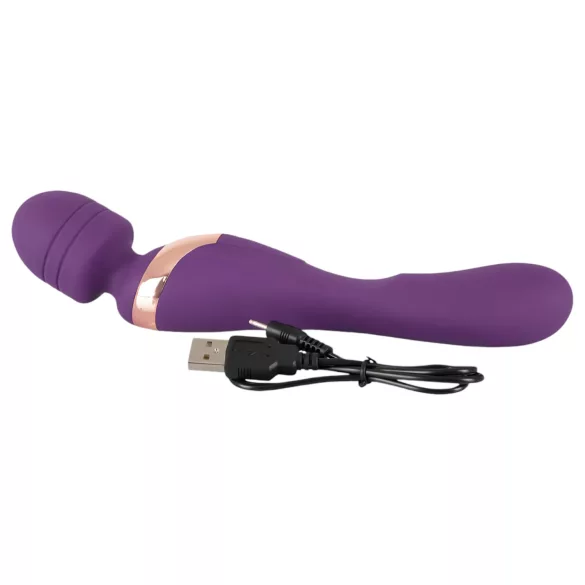 Javida Double - masažer vibrator - ljubičasta