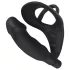Black Velvets - analni vibrator s prstenom za penis i testise - crni
