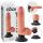 King Cock 7 vibrator s vakuumskom podnožjem (18 cm) - prirodna boja