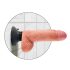King Cock 7 vibrator s vakuumskom podnožjem (18 cm) - prirodna boja