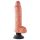 King Cock - Vibrator s vakuumskom čašom - 25 cm - prirodna boja