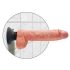 King Cock - Vibrator s vakuumskom čašom - 25 cm - prirodna boja