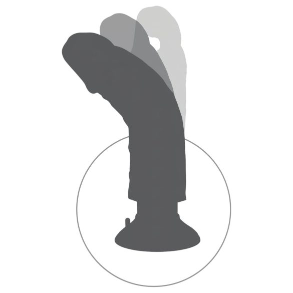 King Cock - Vibrator s vakuumskom čašom - 25 cm - prirodna boja