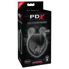 PDX Elite - penis vibrator - silikon - crni