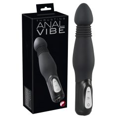 You2Toys - analni vibrator s potiskivanjem - crni