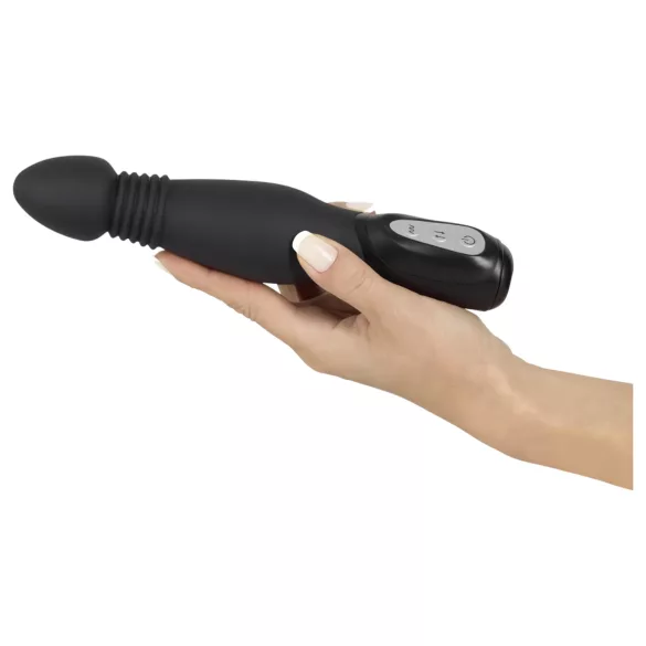 You2Toys - analni vibrator s potiskivanjem - crni