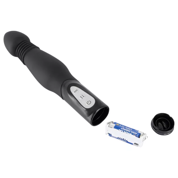 You2Toys - analni vibrator s potiskivanjem - crni