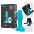 b-Vibe Rimming - analni vibrator s rotirajućim perlicama - tirkizna