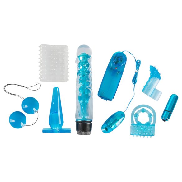You2Toys - set za početnike s vibratorom - 8 dijelova - plava