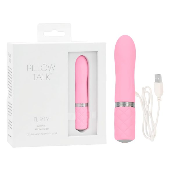 Pillow Talk Flirty - vibrator štapni s punjivom baterijom - roza