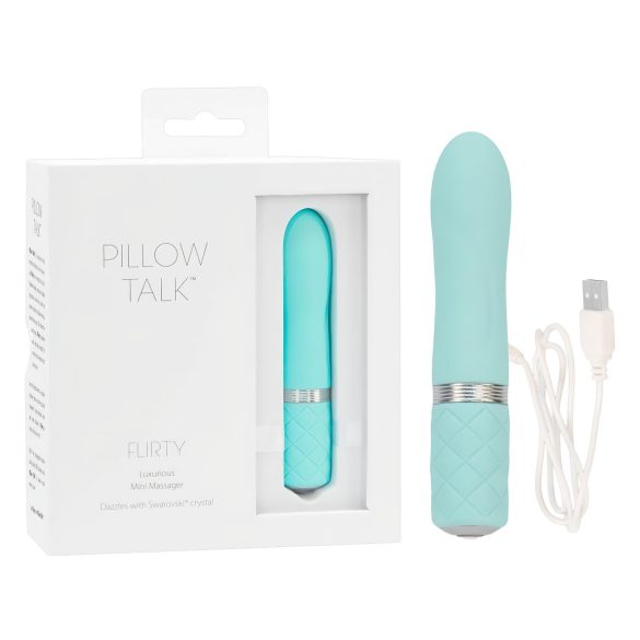 Pillow Talk Flirty - vibrator štapić na punjenje - tirkizna