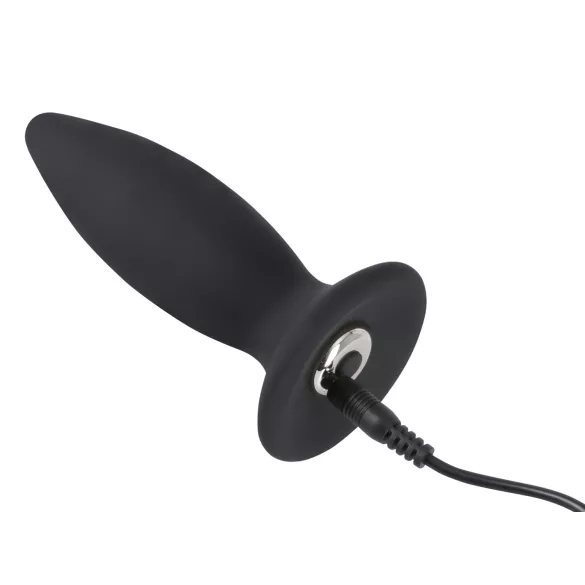 Black Velvets - analni vibrator za početnike na punjenje - mali - crni