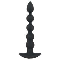   Black Velvets - analni vibrator s 5 kuglica na punjenje - crni