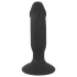 Black Velvets - analni vibrator s penis oblikom na punjenje - crni