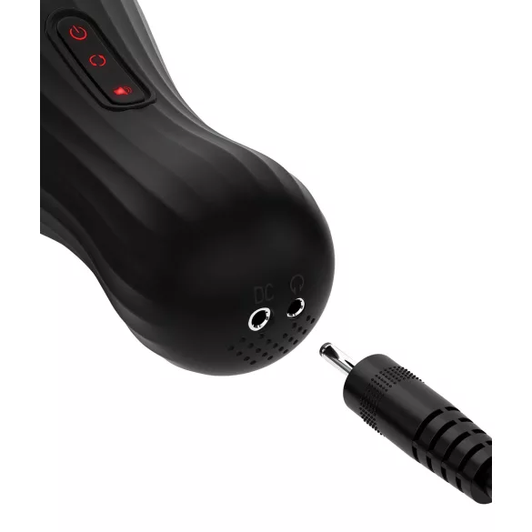 PDX Elite - masturbator za muškarce - rotirajuća funkcija - prozirno/crno