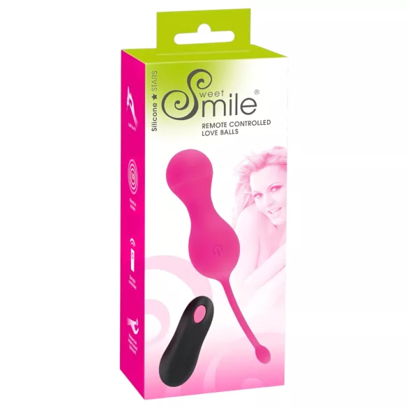 SMILE - Vibrirajuće jaje na daljinsko upravljanje - punjivo - roza