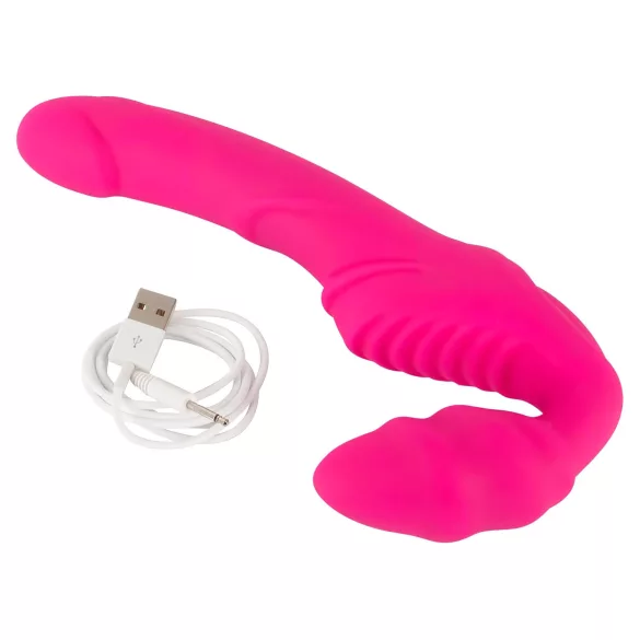 You2Toys - Double2Teaser - pripadajući vibrator bez remena (rozi)