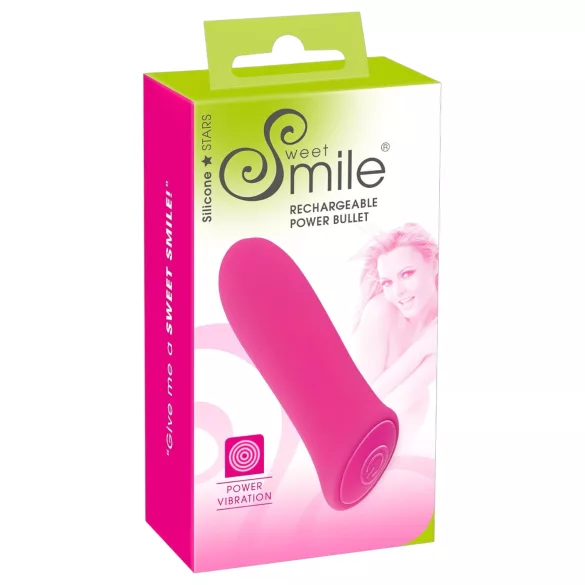 SMILE - mini vibrator s jakom vibracijom - punjivi, pink