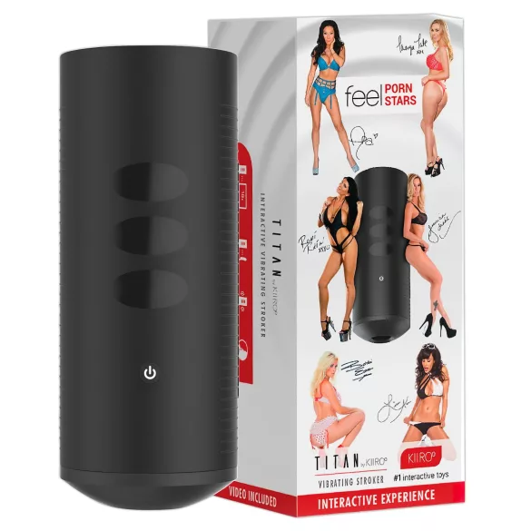Kiiroo Titan Experience - interaktivni crni masturbator na punjenje