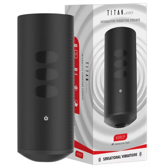 Kiiroo Titan Experience - interaktivni crni masturbator na punjenje
