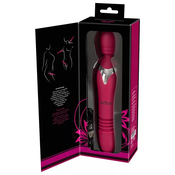 Javida Thrusting - vibrator masažer 3u1 - crveni