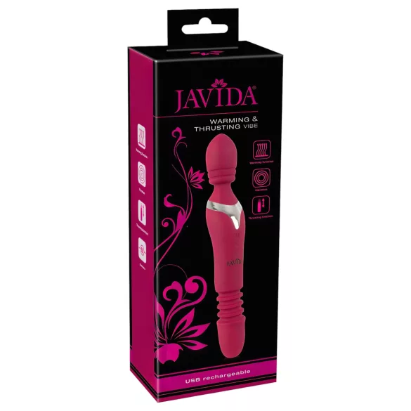 Javida Thrusting - vibrator masažer 3u1 - crveni