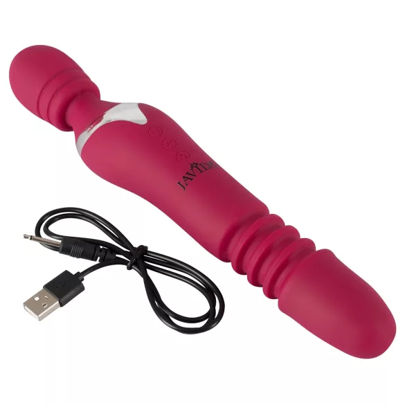 Javida Thrusting - vibrator masažer 3u1 - crveni