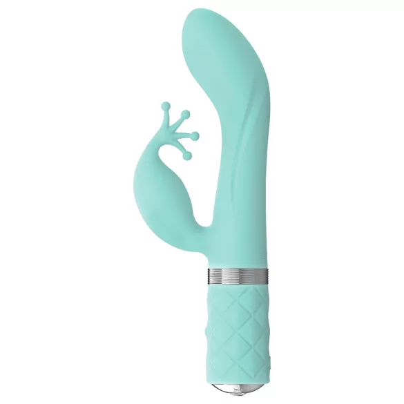 Pillow Talk Kinky - akumulatorski G-točka vibrator s 2 motora (tirkizni)