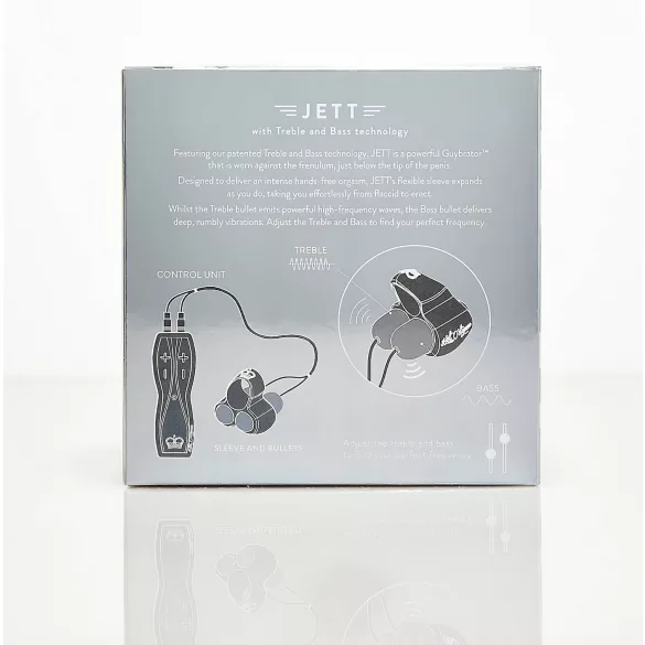 HOT Octopuss JETT - vibrator za glavić penisa - 2 motora - crni
