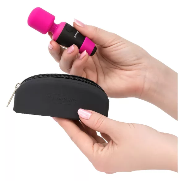 PalmPower Pocket Wand - mini masažer vibrator - pink-crna