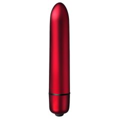   Scarlet Velvet - mini vibrator u obliku ruža - 10 funkcija - crveni
