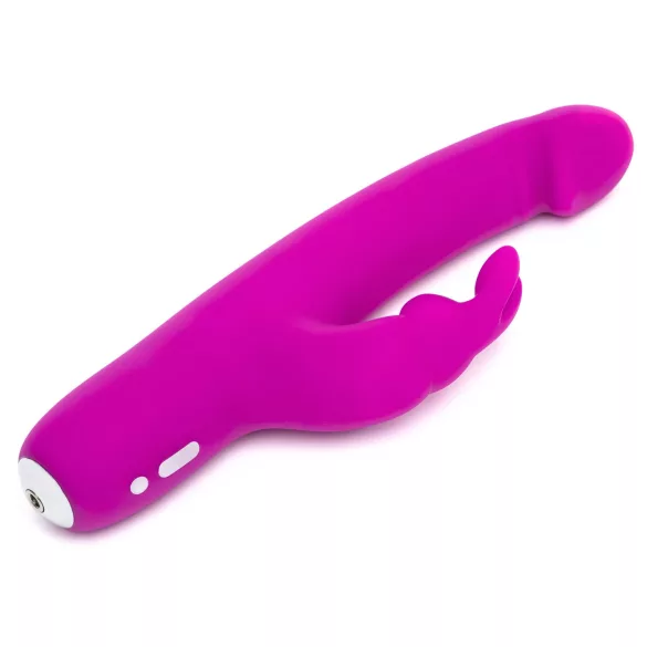 Happyrabbit - vibrator s klitoralnim nastavkom - punjivi - slim - ljubičasti
