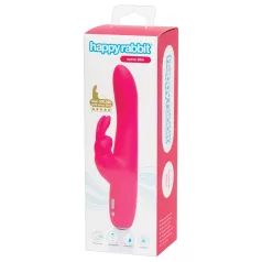   Happyrabbit Curve Slim - vibrator s držačem za klitoris - vodootporan - rozi