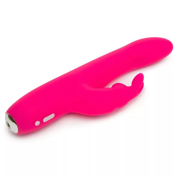 Happyrabbit Curve Slim - vibrator s držačem za klitoris - vodootporan - rozi