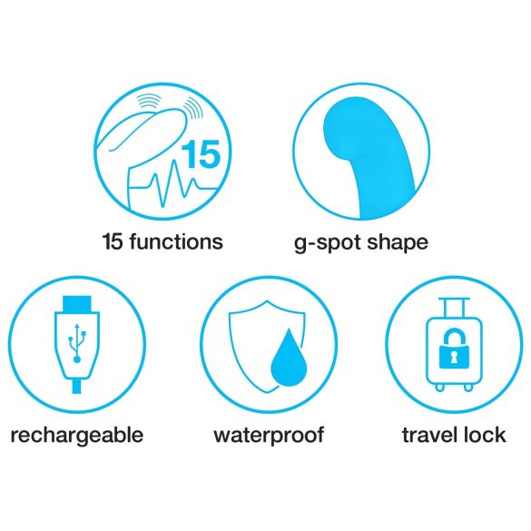 Happyrabbit - vibrator za G-točku - tanak - crni