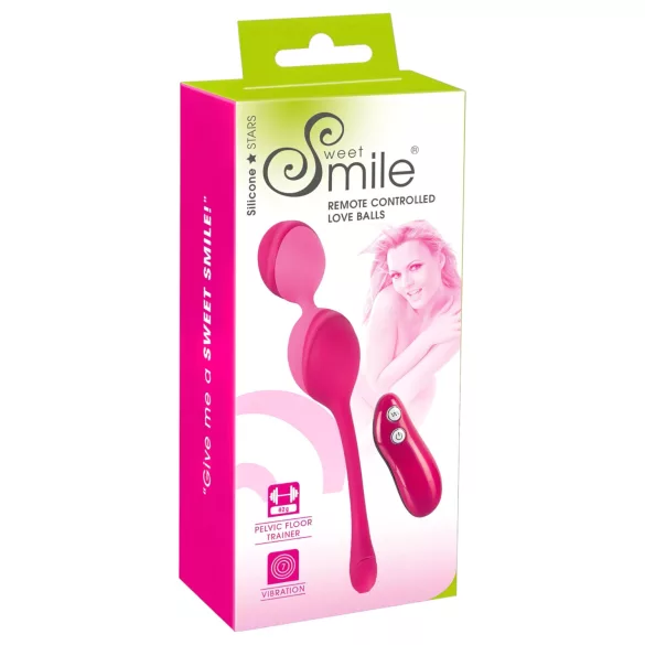 SMILE - Vibracijsko jaje na daljinsko upravljanje - 82g - roza