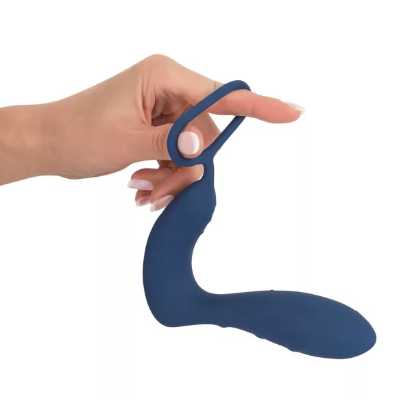 You2Toys - analni vibrator s prstenom za penis - plava