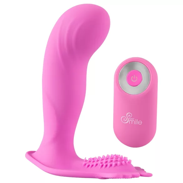 SMILE - Vibrator za gaćice s G-točkom - bežični, punjivi - roza