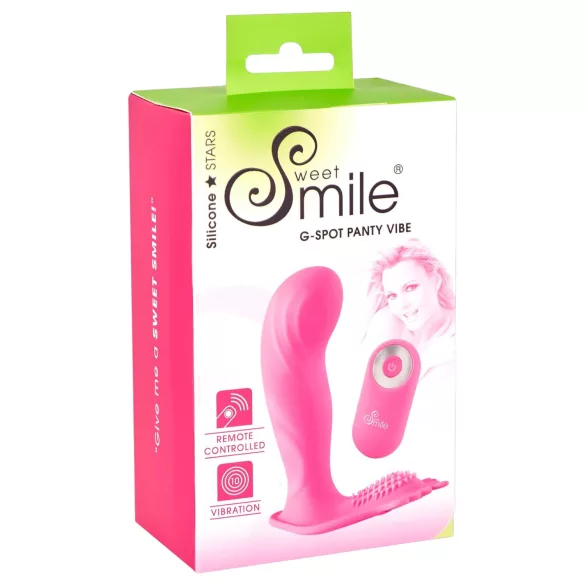 SMILE - Vibrator za gaćice s G-točkom - bežični, punjivi - roza