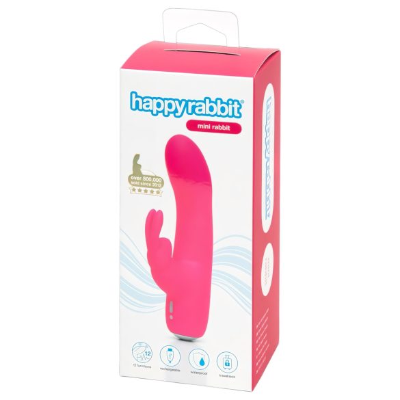 Happyrabbit - mini vibrator zec - punjivi - roza