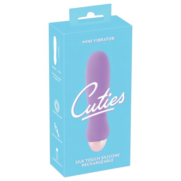 Cuties - mini vibrator na baterije - silikon - ljubičasta